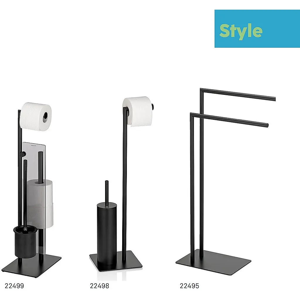 Набір аксесуарів для туалету Kela Style 20x20x71 см чорний (22498) - фото 6