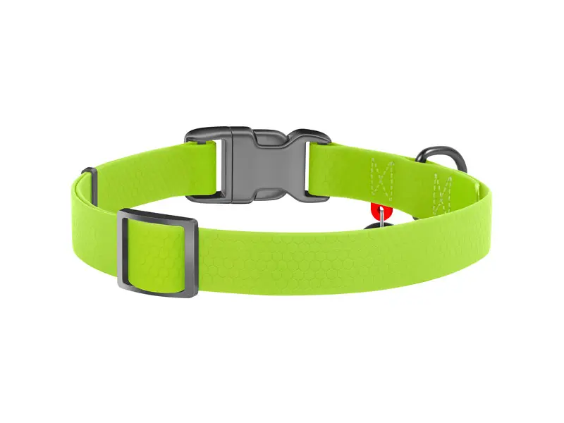 Ошейник для животных WAUDOG Waterproof с QR паспортом Ш 15 мм Д 25-35 см салатовый (27395) - фото 2