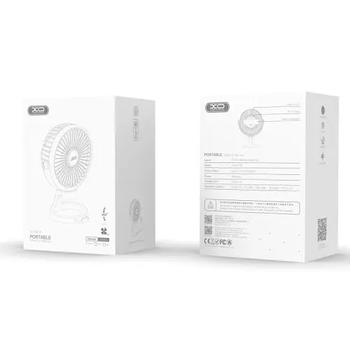 Вентилятор XO MF78 4-inch desktop/bracket adjustable angle fan 1200mAh белый - фото 5