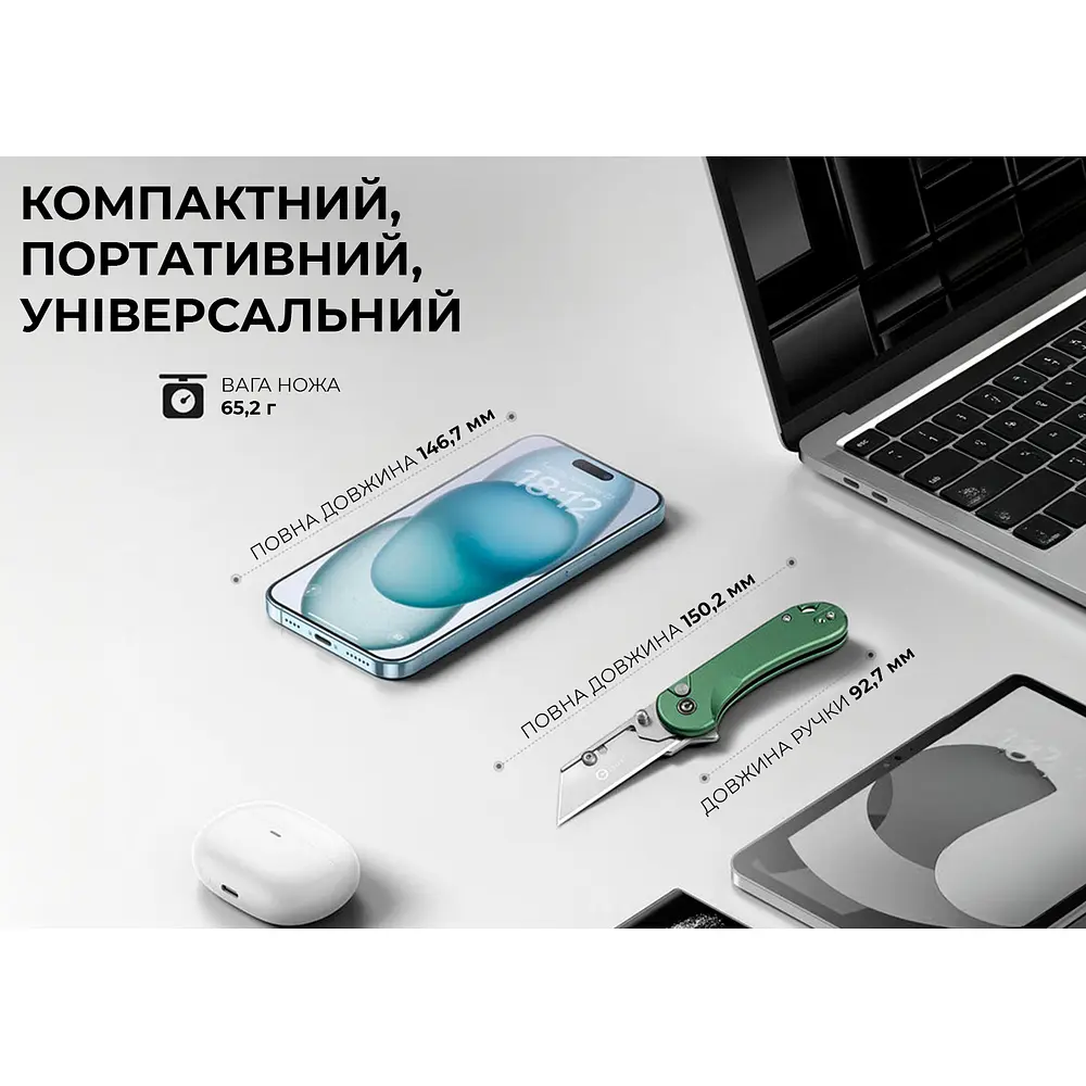 Ніж трапеція складаний Civivi Elementum Utility C23039B-3 - фото 14