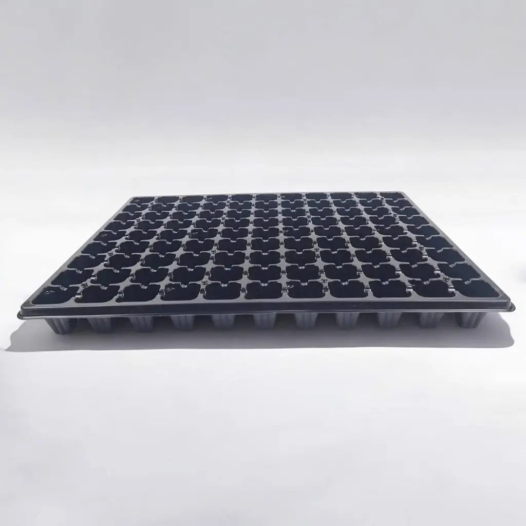Касета для розсади 43,5×32,5×4 см, пластикова, 99 V-осередків (30 см³), без піддону - фото 2