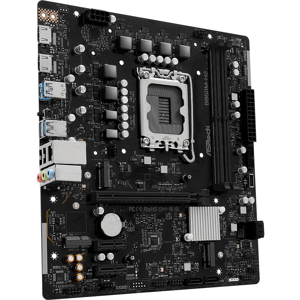 AsRock B860M-H2 (1851/B860, 2*DDR5, PCIex16, 2xHDMI, 4xSATA, 2xM.2, Glan, 7.1ch, mATX) - фото 2