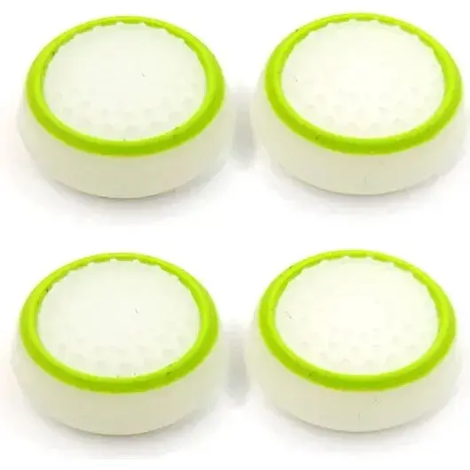 Накладки на стіки Thumb Grips 4-pack для PS4/PS5/Xbox White Green [122996] - фото 6