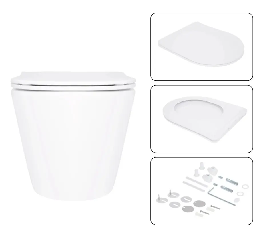 Набір Q-tap Nest 4 в 1 підвісний унітаз Swan Ultra Quiet 520x360x320 + комплект інсталяції QT16335180W48188 - фото 6