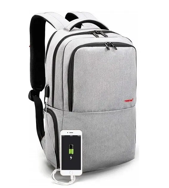 Рюкзак міський Tigernu T-B3259 з USB портом та відсіком для ноутбука до 15.6'' 18л Black Gray (19385) - фото 2