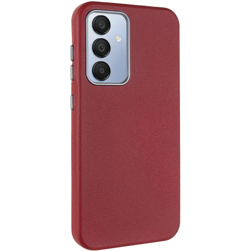 Шкіряний чохол Leather Case Metal Buttons для Samsung Galaxy S23 FE Red