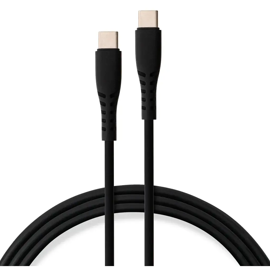 Дата кабель USB-C to USB-C 2.0m 60W Silicon Black Vinga (VCDCCC262SB)