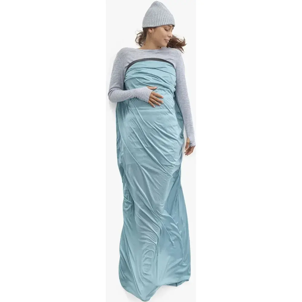 Вкладиш в спальник Sea To Summit Comfort Blend Sleeping Bag Liner Rectangular Aqua Sea Blue - фото 2