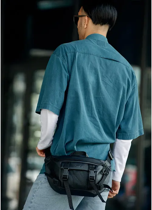 Чоловіча поясна сумка бананка Sambag 38х21 см sum0022765 - фото 10