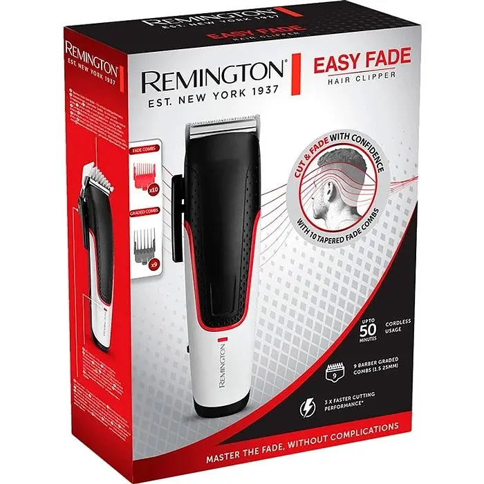 Машинка для стриження Remington E51 Easy Fade Hair Clipper чорно-біла (HC500) - фото 3