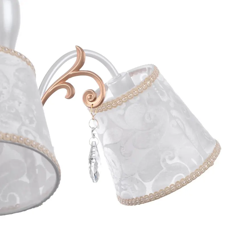 Люстра подвесная Brille с абажуром классическая E14 40W WH (BKL-573S/3) - фото 2