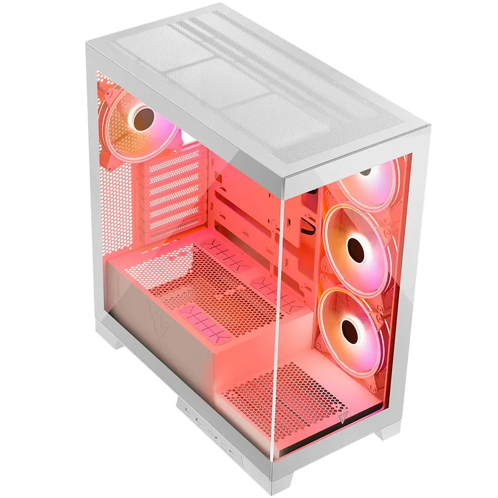 Корпус Modecom VOLCANO SPACE APEX ARGB 4x140 мм fans MIDI USB 3.0x2+TYPE-C WHITE без БЖ ATX (AT-SPACE-PG-20-000000-000) - фото 4