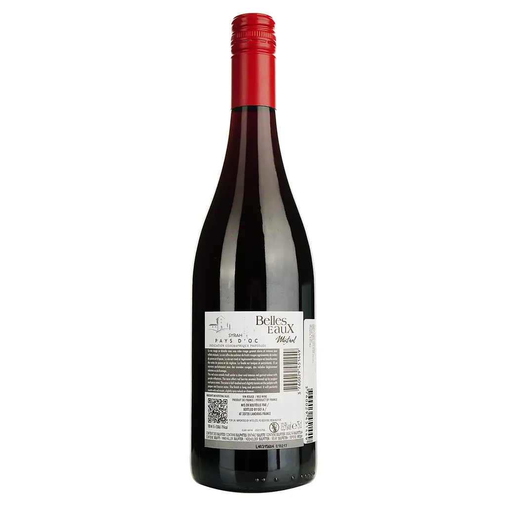 Вино Mas Belles Eaux Pinot Noir IGP Pays d'Oc сухое красное 0.75 л - фото 2