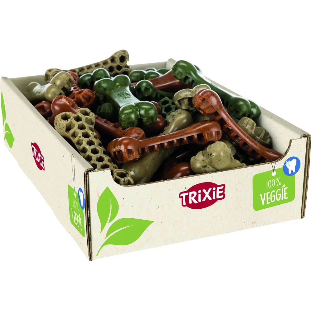 Ласощі для собак Trixie Denta Fun Veggie, кісточка «Медовий стільник» із морськими водоростями, 12 см, 58 г