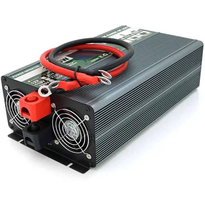 Инвертор напряжения Demuda DMDPSW-2000W, 12V/220V, 2000W с правильной синусоидой, 2 универсальные розетки, 2 USB, Rj 45, клеммные провода, Q4 - фото 2