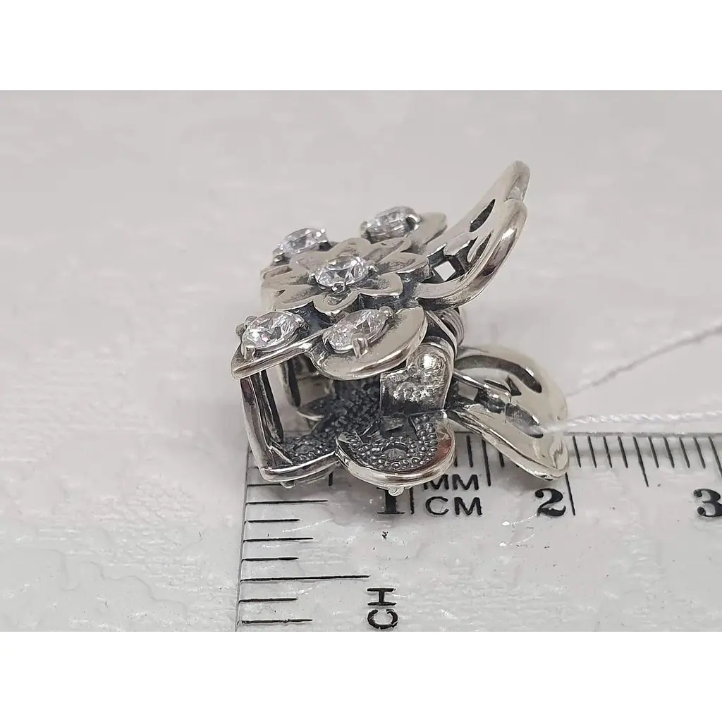 Срібна шпилька для волосся Ірій з фіанітами. 9313 - фото 4