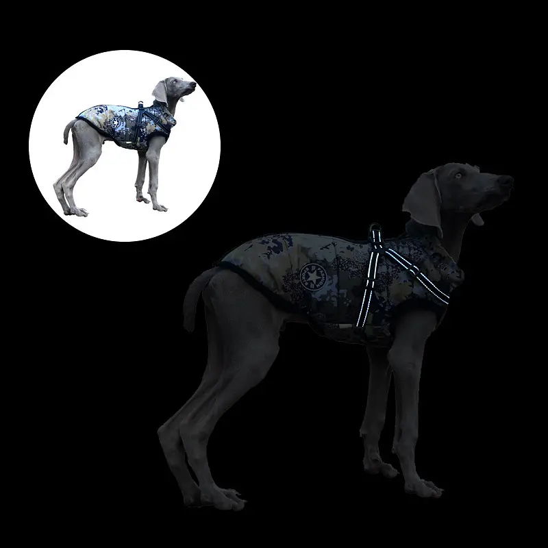 Світловідбивна зимова куртка для собак V.PET.B.R D58 camo 5XL - фото 3