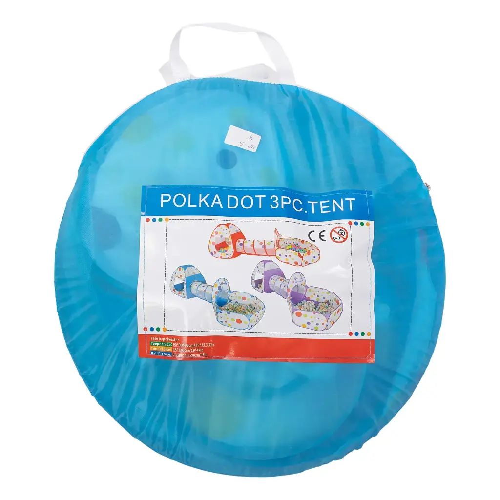 Намет дитячий ігровий LUGI HP-S-4NDBL з тунелем та басейном для кульок блакитний - фото 8