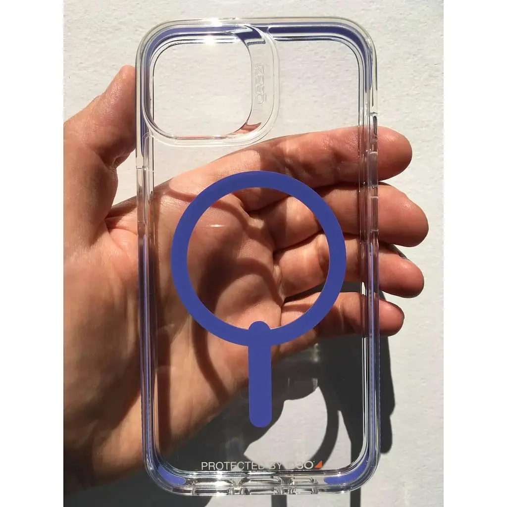 Противоударный чехол Gear4 Piccadilly MagSafe Periwinkle для iPhone 14 / iPhone 13 (6.1") Прозрачный - фото 4