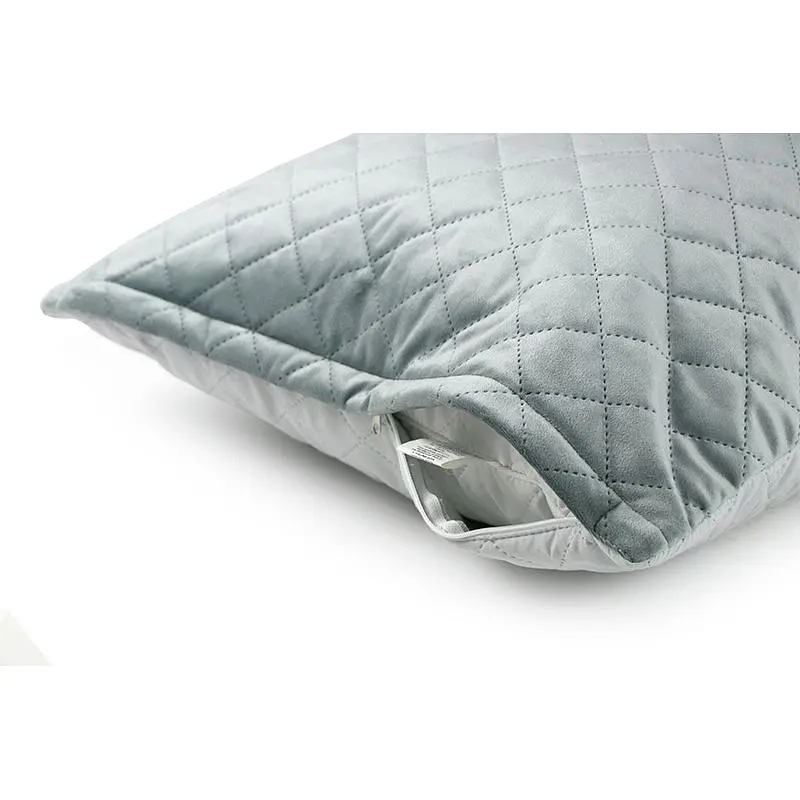 Чохол на подушку Руно 50х70 велюровий (382.55_Dark Grey ромб) - фото 3