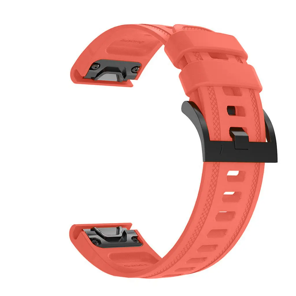Силіконовий ремінець на смарт годинник Garmin 42,43 mm, Silicone, coral red, зі зручною застібкою, на фітнес браслет, ArmorStandart (ARM87730) - фото 3