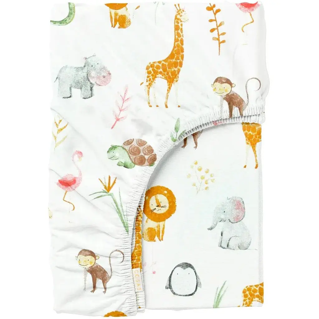 Простирадло Cosas на резинці 80х190х25 africa zoo, жовтий (AfricaZoo_80x190x25)
