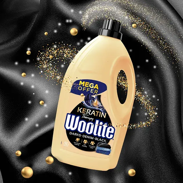 Средство для стирки жидкое Woolite для черных и джинсовых тканей с Кератином 4.5 л - фото 3