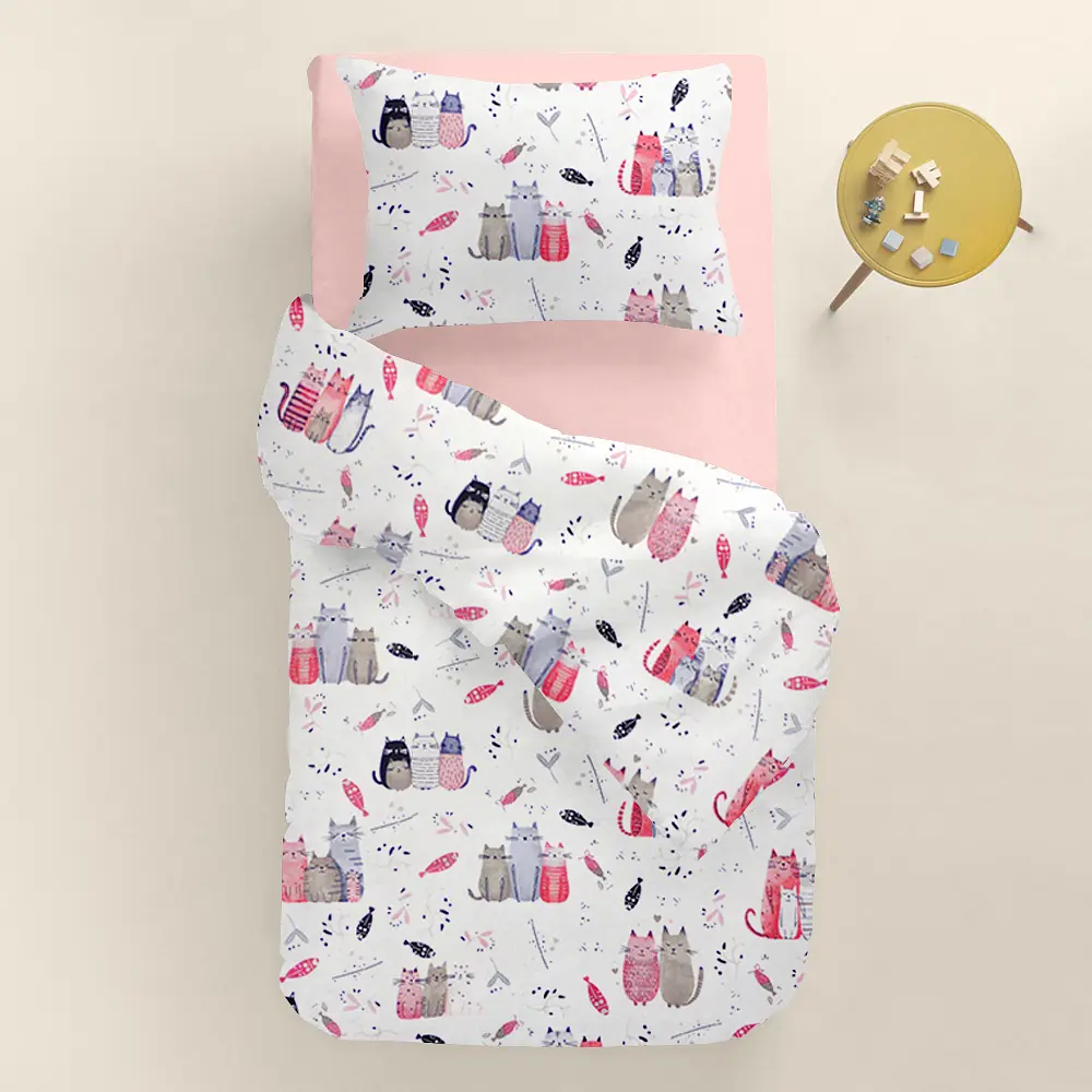 Дитяча постільна білизна в ліжечко PINK CATS CS1 COSAS (4822052452684) - фото 2