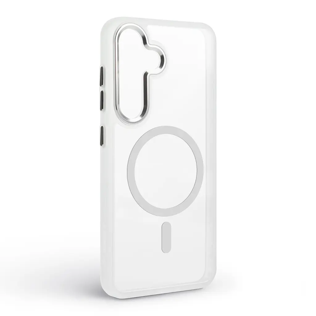 Чехол Samsung Galaxy S25 Plus 5G, Unit MagSafe, белый, прозрачный, магсейф, противоударный, магнитный, панель-накладка с поддержкой MagSafe, с поддержкой беспроводной зарядки, TPU+PC, защита всего корпуса, ударопрочный, ArmorStandart (ARM82264) - фото 2