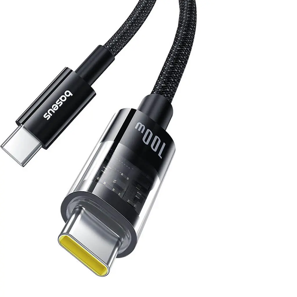 Кабель Baseus Gem Fast-Charging Data 100W Type-C - Type-C 1m Чорний (P10373000111-00)