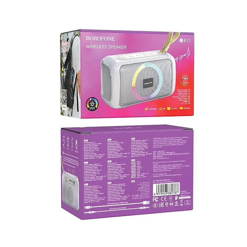 Колонка портативна Borofone BR17 Cool sports wireless speaker Сірий - фото 3