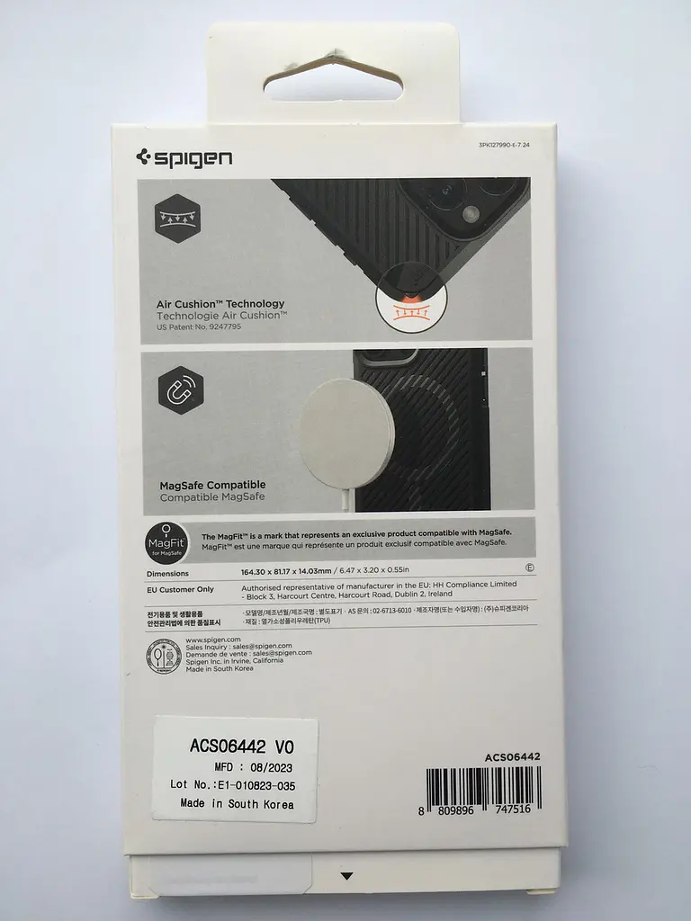 Оригінальний протиударний чохол Iphone 15 Pro Max Spigen Core Armor MagSafe (MagFit) Black ACS06442 - фото 3