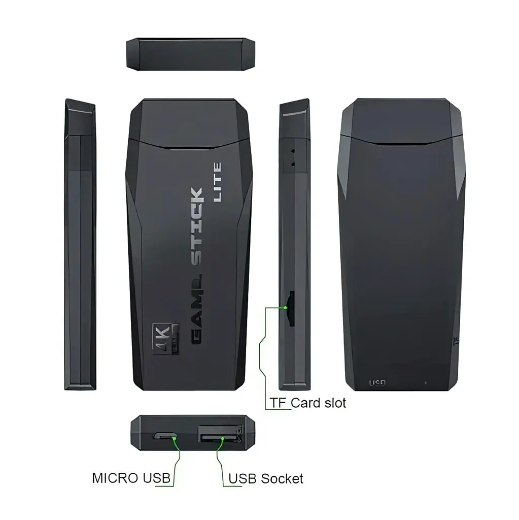 Игровая приставка M8 Mini Game Stick 4K HDMI игровая консоль для ТВ приставка для игр и 2 контроллера - фото 5