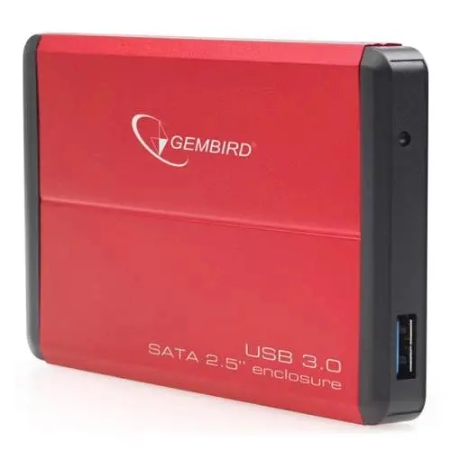 Зовнішня кишеня , Red, 2.5", USB 3.0 Gembird teh0028329