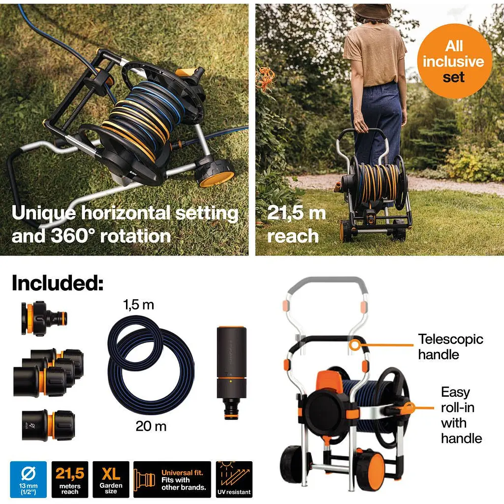Шланг Fiskars XL з ручною котушкою та набором аксесуарів (1062256) - фото 8