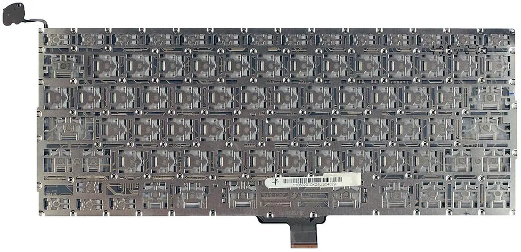 Клавіатура для ноутбука Apple MacBook Pro (A1278) Black, (No Frame), RU (горизонтальний ентер) - фото 2