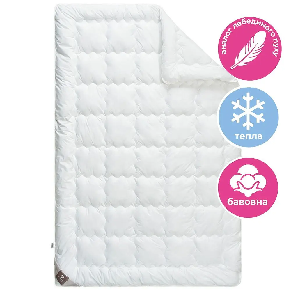 Ковдра IDEIA — Super Soft Premium перкаль всесезонна 155x210 полуторна (300 г/м2) - фото 5