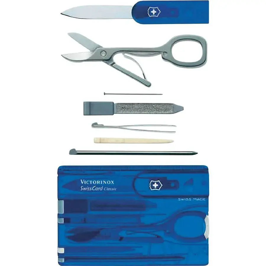 Ніж Victorinox SwissCard Transparent Blue (0.7122.T2) - фото 2