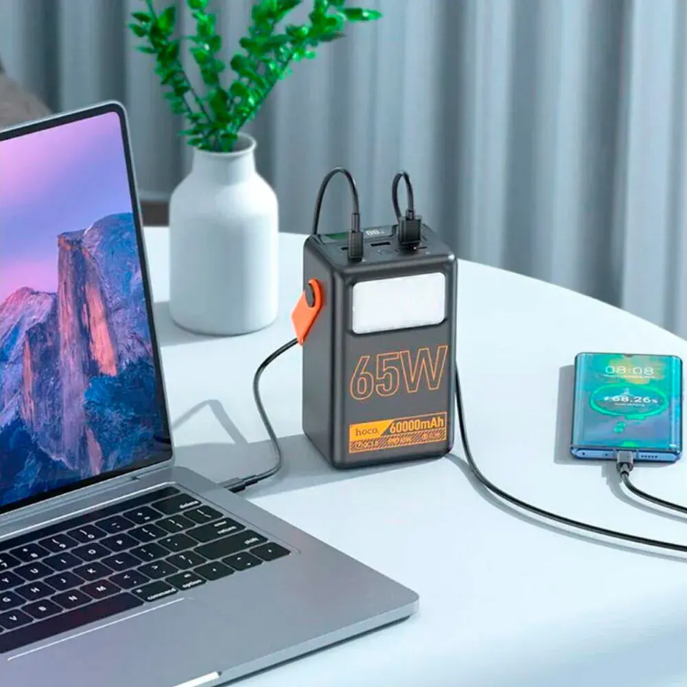 Зовнішній акумулятор Hoco J110A Powerful 60000mAh 65W Black [101230] - фото 6