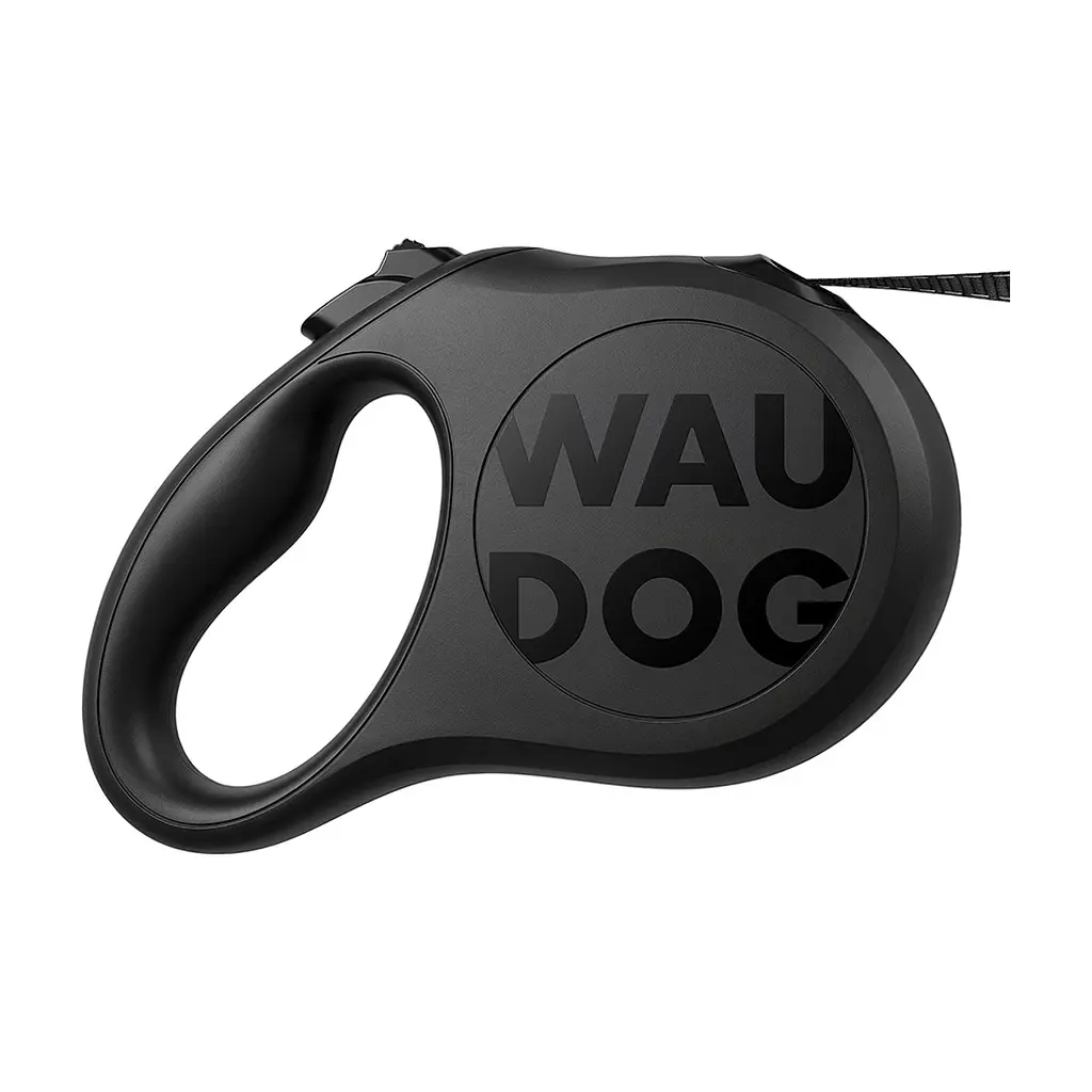 Повідець для собак WAUDOG R-leash Monochrome Black M до 25 кг, 5 м, світловідбивна стрічка (81631) - фото 2