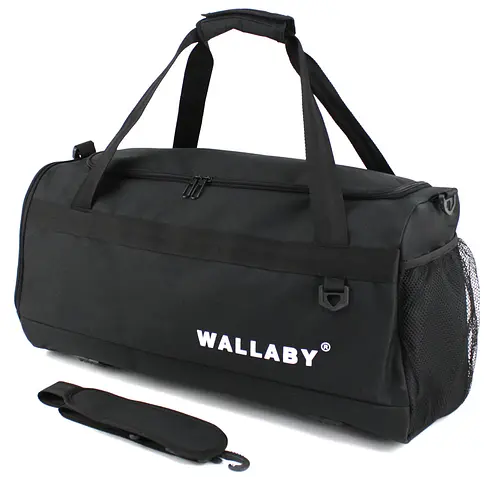 Спортивна сумка середнього розміру 50L Wallaby 3060 Чорна - фото 3