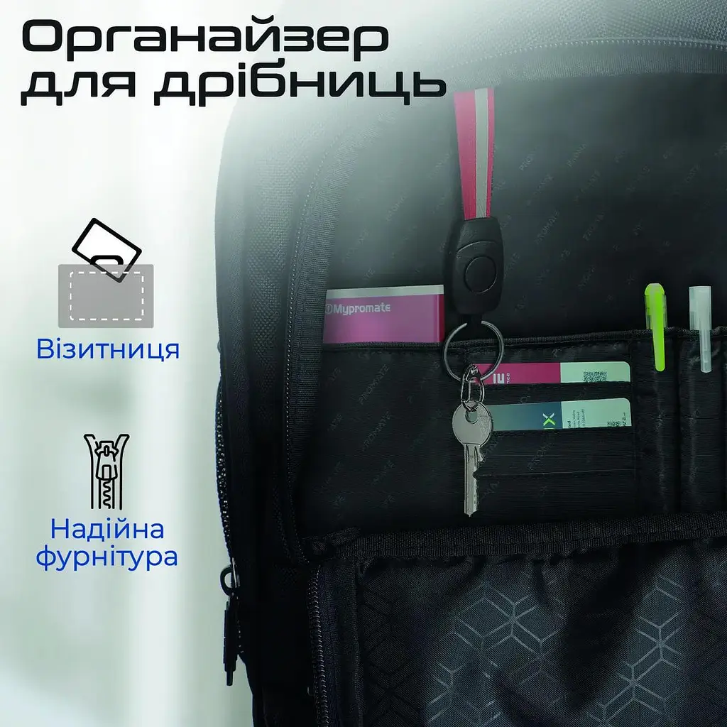 Рюкзак для ноутбука Promate 18 (crampack-tr.black) - фото 7