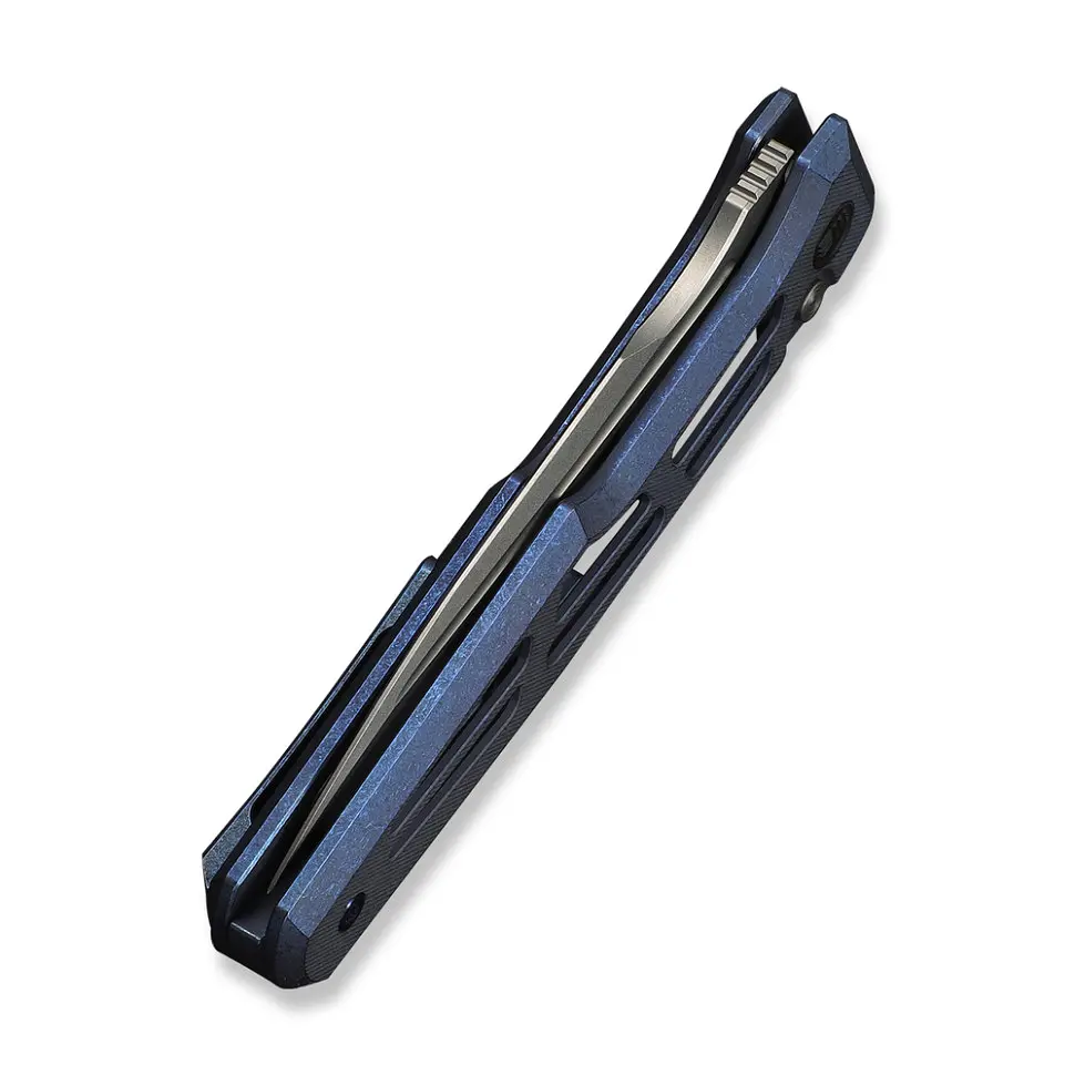 Ніж складаний туристичний Weknife Dressytak (8.6 см) Bohler M390 / Titanium синій - фото 6