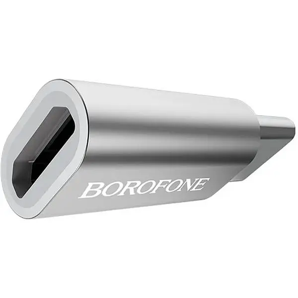 Перехідник Borofone BV4 adapter Micro-USB to Type-C Silver - фото 2