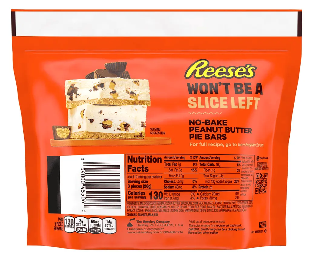 Цукерки Reese's Peanut Butter Pie Miniature Cups 272г - фото 5