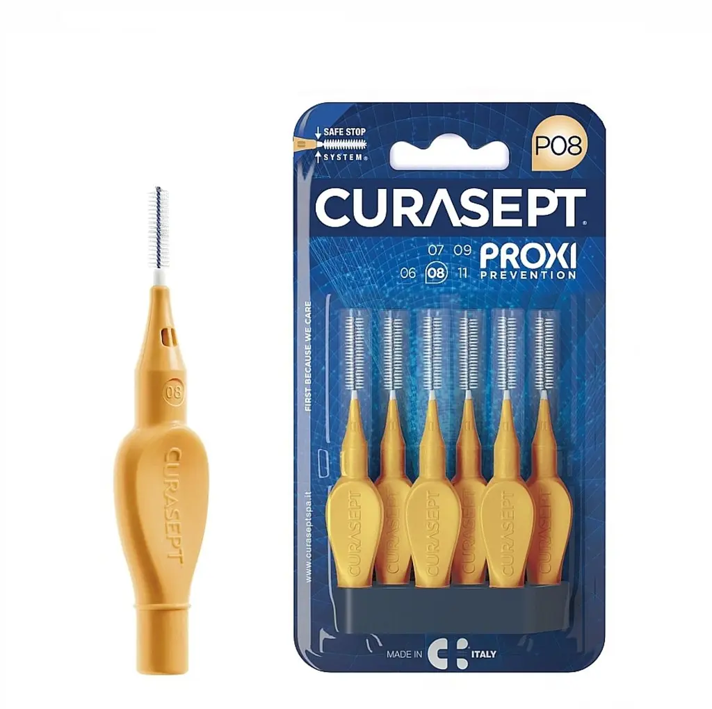 Міжзубний йоржик Curasept Proxi P08, ISO1 (0.8 мм, мандарин), 6 шт - фото 3