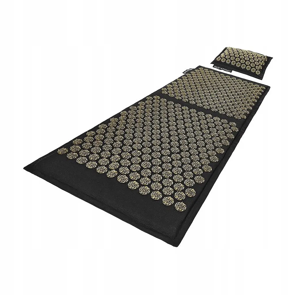 Килимок акупунктурний 4FIZJO Eco Mat Аплікатор Кузнєцова з подушкою 130 x 50 см Black/Gold 4FJ0291 (P-5907739313591) - фото 6