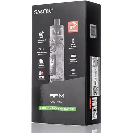 Под-система электронная сигарета SMOK RPM 5 80W Pod Kit 2000mAh 6.5ml White (10342) - фото 4