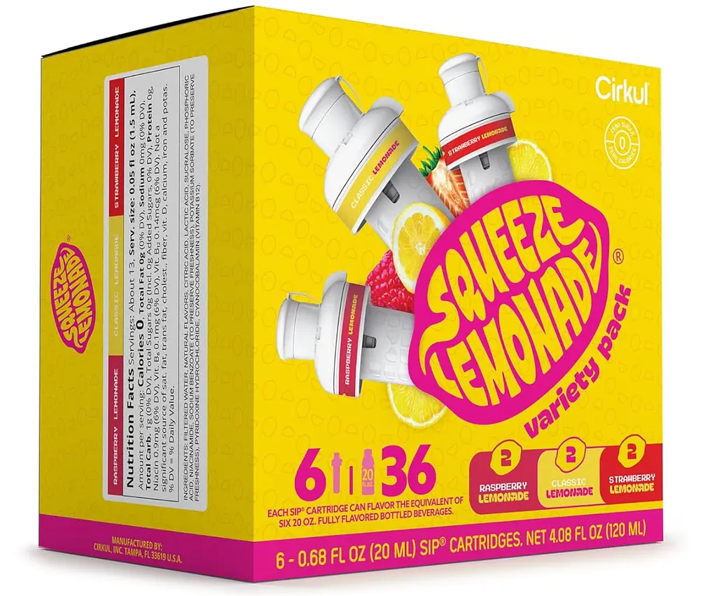 Набір картриджів для напоїв Cirkul Squeeze Lemonade Flavor Cartridge Variety Pack 6 шт - фото 3