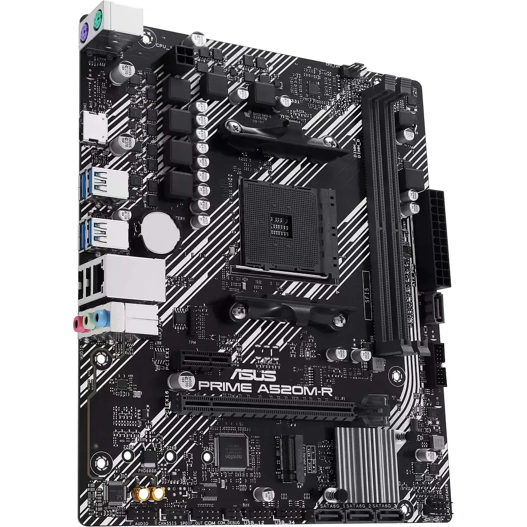 Материнская плата Asus Prime A520M-R sAM4 A520 2xDDR4 M.2 HDMI mATX - фото 3